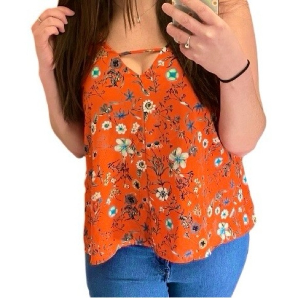 Orange Cut Out 🌼 Camisole Relaxed Top - Picture 3 of 6